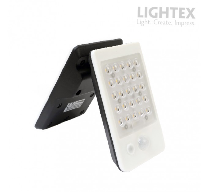 Соларен LED прожектор 2W 4000K 200lm IP65 батерия 3.7V 1.2Ah Lightex