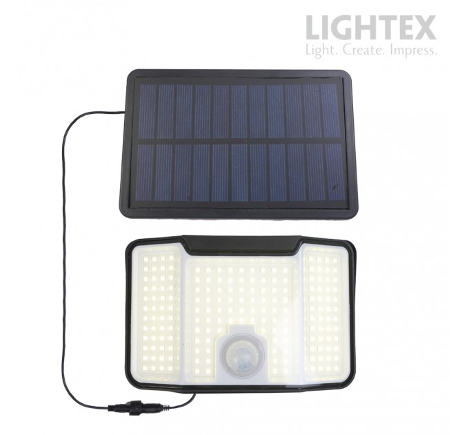 Соларен LED прожектор RINGO със сензор 5.5W 4000K 400lm IP44 батерия 3.7V 1200mAh Lightex