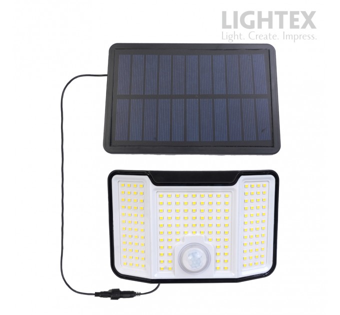 Соларен LED прожектор RINGO със сензор 5.5W 4000K 400lm IP44 батерия 3.7V 1200mAh Lightex