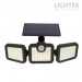 Соларен LED прожектор черен AVARO със сензор 5W 4000K 420lm IP44 батерия 2*1200mAh Lightex