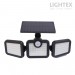 Соларен LED прожектор черен AVARO със сензор 5W 4000K 420lm IP44 батерия 2*1200mAh Lightex