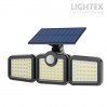 Соларен LED прожектор черен AVARO със сензор 5W 4000K 420lm IP44 батерия 2*1200mAh Lightex