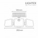 Соларен LED прожектор черен AVARO със сензор 5W 4000K 420lm IP44 батерия 2*1200mAh Lightex