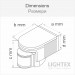 Сензор за движение бял 180' max.12m max.300W LED IP20 Lightex