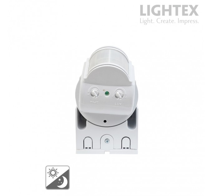 Сензор за движение бял 180' max.12m max.300W LED IP20 Lightex