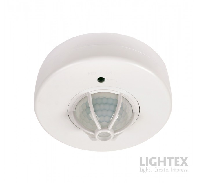 Сензор за движение бял 120-360' max.6m max 200W LED Ø107.6 х 53.6 IP20 Lightex