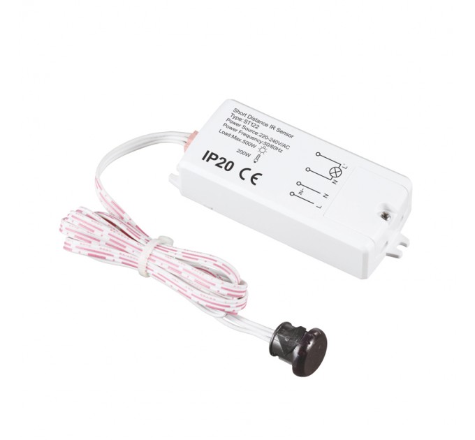 Инфраред сензор за близост 220-240V AC 5A max.5-6 сm max. 200W LED IP20 Lightex