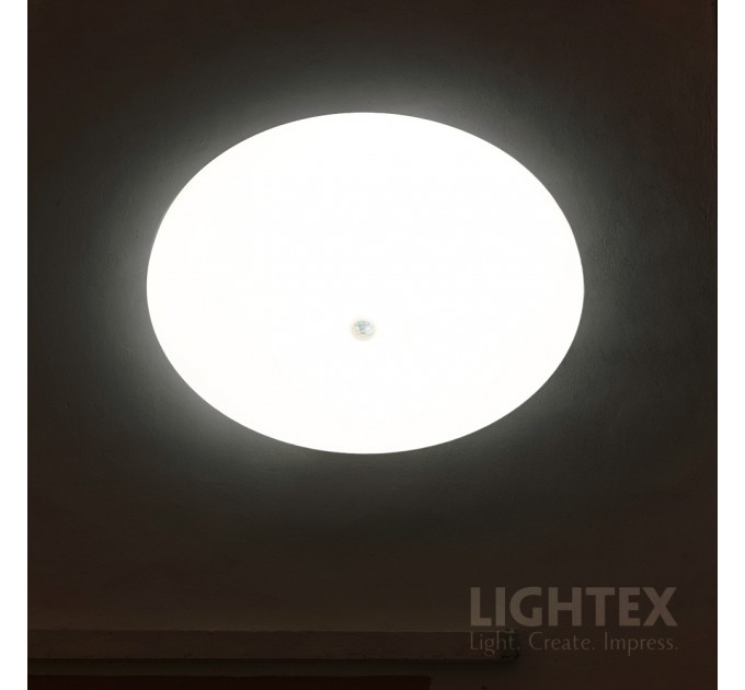 LED плафон със сензор за движение PORTO 360' 18W 3000/4000/6500K 1260lm 220V IP20 Ø325x65mm Lightex