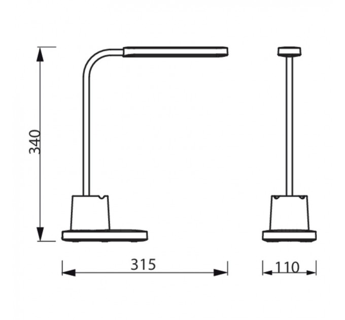 Philips LED настолна лампа BUCKET 7W 3000/5700K 200lm 5V USB бяла h340mm