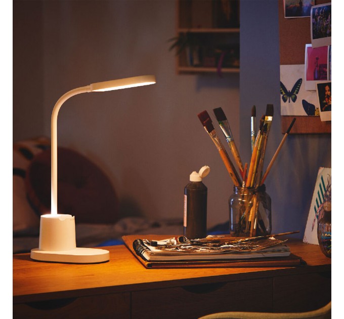 Philips LED настолна лампа BUCKET 7W 3000/5700K 200lm 5V USB бяла h340mm