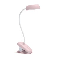 Philips LED настолна лампа с щипка DONUTCLIP 3W 4000K 175lm 5V USB розова h380mm
