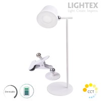 LED настолна лампа 3в1 MAZE DC 5V 2W CCT 180lm димируема USB type C 2000mah IP20 бяла Lightex LED настолна лампа 3в1 MAZE DC 5V 2W CCT 180lm димируема USB type C 2000mah IP20 бяла Lightex