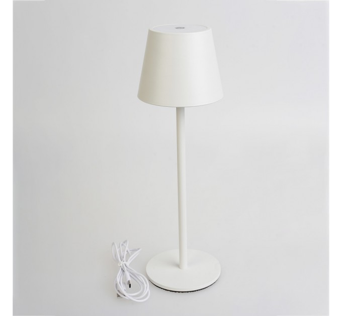 LED настолна лампа NOTO DC 5V 3W 4000K 200lm Touch+USB 1800mah Li-ion IP44 бяла Lightex