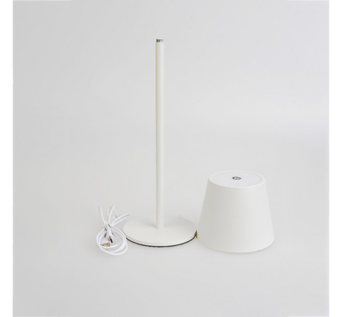 LED настолна лампа NOTO DC 5V 3W 4000K 200lm Touch+USB 1800mah Li-ion IP44 бяла Lightex