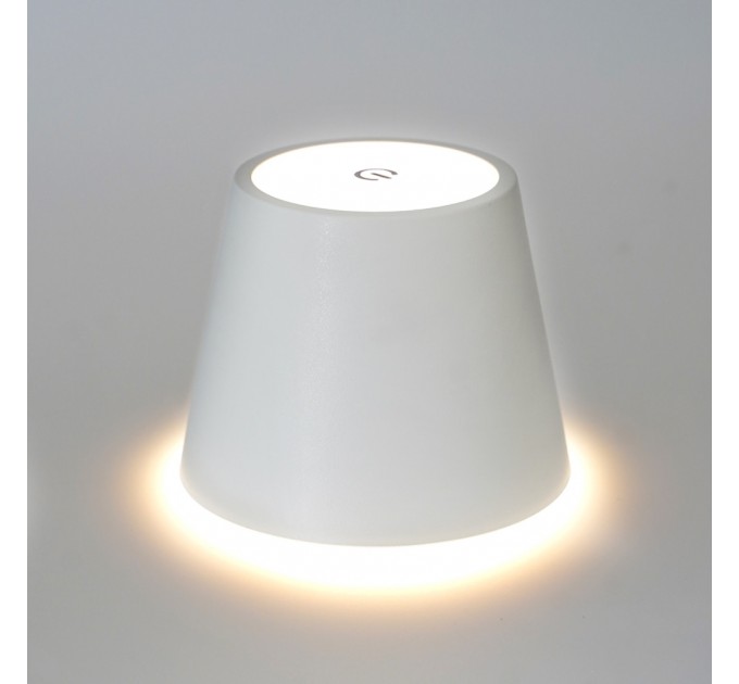 LED настолна лампа NOTO DC 5V 3W 4000K 200lm Touch+USB 1800mah Li-ion IP44 бяла Lightex