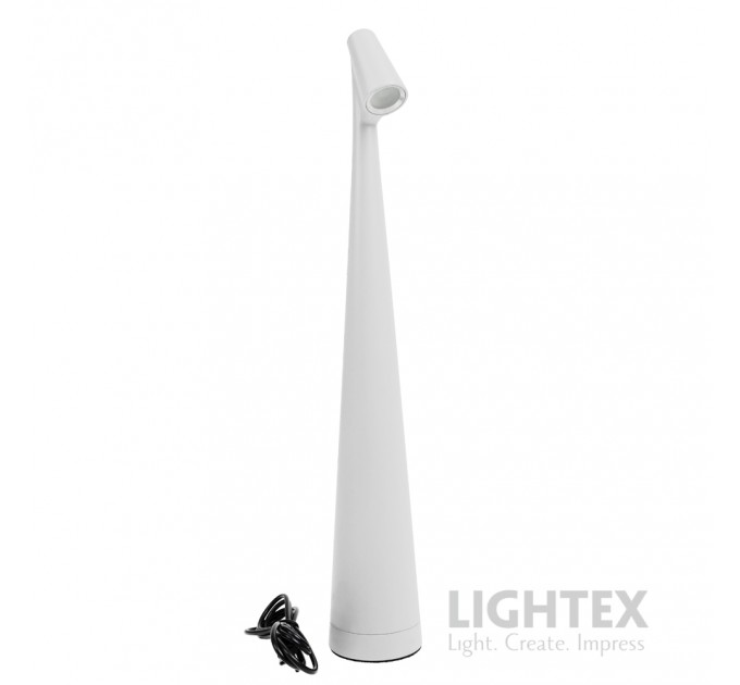 LED настолна лампа BEN DC 5V 1W CCT 90lm Touch+USB 1200mah Li-ion бяла Lightex