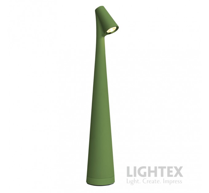 LED настолна лампа BEN DC 5V 1W CCT 90lm Touch+USB 1200mah Li-ion зелена Lightex