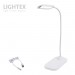 LED настолна лампа SIGMA DC 5V 3W 3000K-6500K 200lm 1200mah Li-ion управление с жест IP20 бяла Lightex