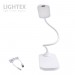 LED настолна лампа SIGMA DC 5V 3W 3000K-6500K 200lm 1200mah Li-ion управление с жест IP20 бяла Lightex