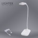 LED настолна лампа SIGMA DC 5V 3W 3000K-6500K 200lm 1200mah Li-ion управление с жест IP20 бяла Lightex