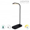 LED настолна лампа SIGMA DC 5V 3W 3000K-6500K 200lm 1200mah Li-ion управление с жест IP20 черна Lightex