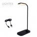 LED настолна лампа SIGMA DC 5V 3W 3000K-6500K 200lm 1200mah Li-ion управление с жест IP20 черна Lightex