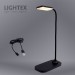 LED настолна лампа SIGMA DC 5V 3W 3000K-6500K 200lm 1200mah Li-ion управление с жест IP20 черна Lightex