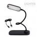LED настолна лампа SIGMA DC 5V 3W 3000K-6500K 200lm 1200mah Li-ion управление с жест IP20 черна Lightex