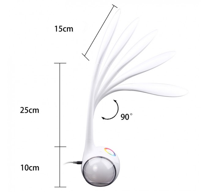 LED настолна лампа KASA II 220V 5.5W 4000K + RGB + touch dimmer 340lm Lightex