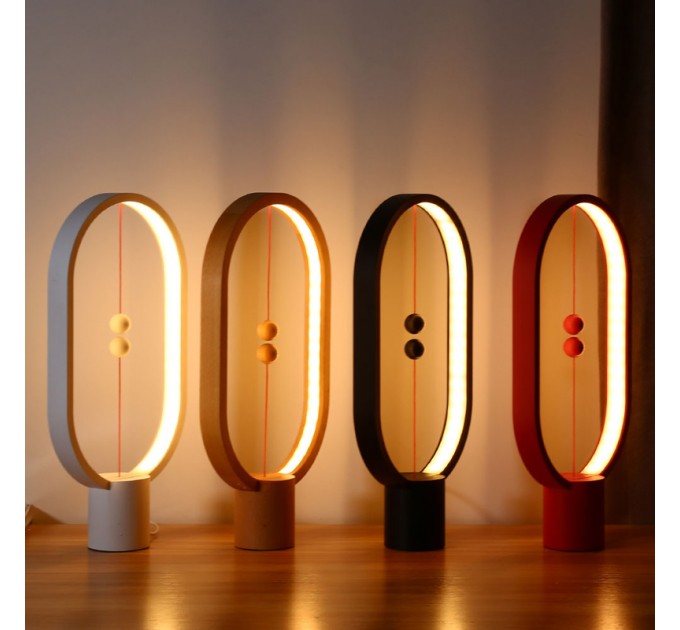 LED настолна лампа Heng Balance 5W 3000K елипса с USB бяла