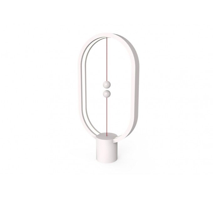 LED настолна лампа Heng Balance 5W 3000K елипса с USB бяла