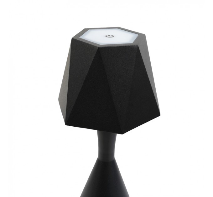 Настолна LED лампа LISA 3W 240lm 3000K H275 2000mAh черна touch BRAVO