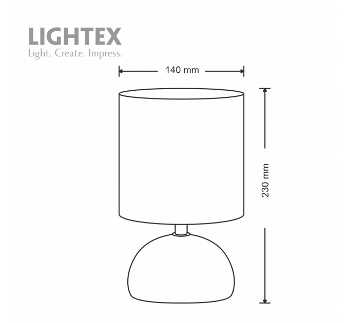 Настолна лампа MALTA керамика сива 1x Е14 h230mm Lightex