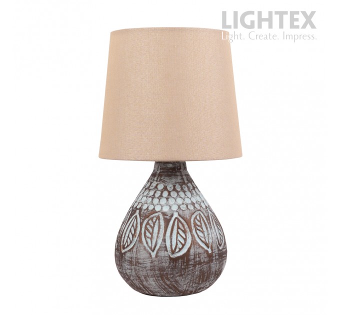 Настолна лампа ENO керамика кафява 1x Е14 h320mm Lightex