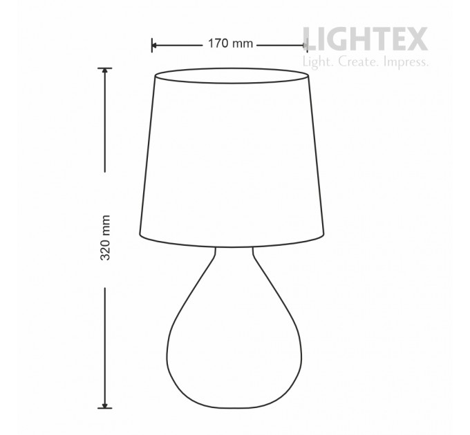 Настолна лампа ENO керамика кафява 1x Е14 h320mm Lightex