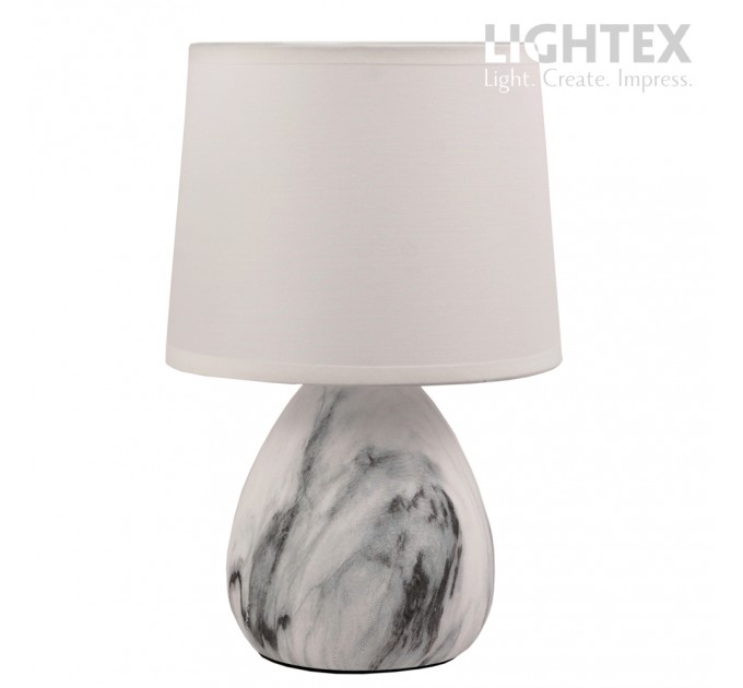 Настолна лампа BELLE керамика сив мрамор 1x Е14 h250mm Lightex