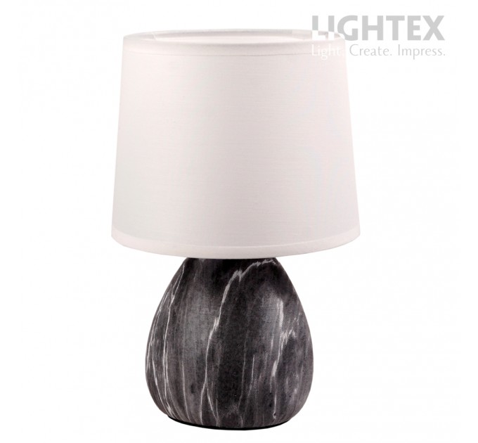 Настолна лампа BELLE керамика черен мрамор 1x Е14 h250mm Lightex
