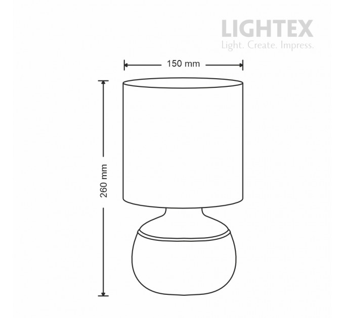 Настолна лампа DECO керамика синя 1x Е14 h250mm Lightex