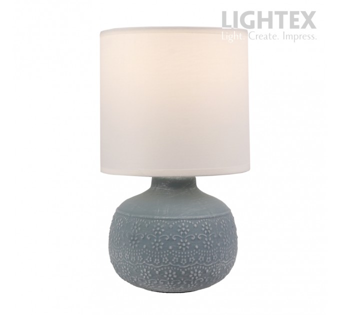 Настолна лампа DECO керамика синя 1x Е14 h250mm Lightex