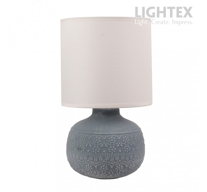Настолна лампа DECO керамика синя 1x Е14 h250mm Lightex