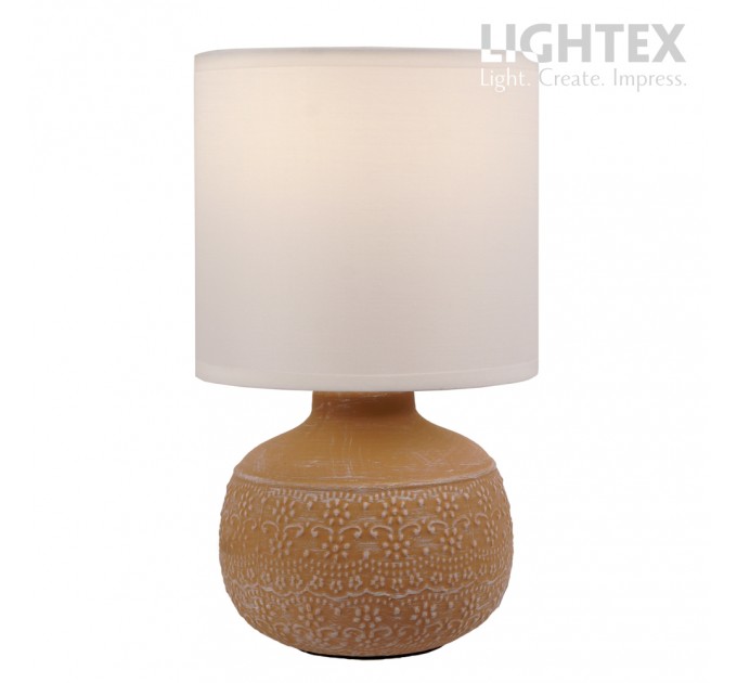 Настолна лампа DECO керамика жълта 1*Е14 h250mm Lightex