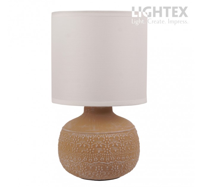Настолна лампа DECO керамика жълта 1*Е14 h250mm Lightex