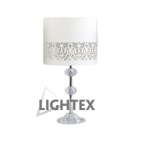 Настолна лампа MONDAY стъкло бяла 1*Е27 Lightex