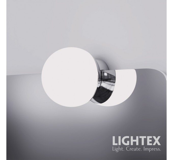 LED лампа за огледало и шкаф MONO 4W 4000K 380lm 220V Ø90х97mm хром IP44 Lightex