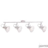 Спот SANTOS 4xE27 бяло+сребро 780x120x190mm Lightex