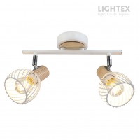 Спот ADRIANA 2xE14 бяло + светло дърво 250x90x180mm Lightex