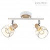 Спот ADRIANA 2xE14 бяло + светло дърво 250x90x180mm Lightex