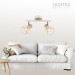 Спот ADRIANA 2xE14 бяло + светло дърво 250x90x180mm Lightex
