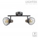 Спот DALIA 2xE14 черно + тъмно дърво 390x90x150mm Lightex