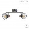 Спот DALIA 2xE14 черно + тъмно дърво 390x90x150mm Lightex